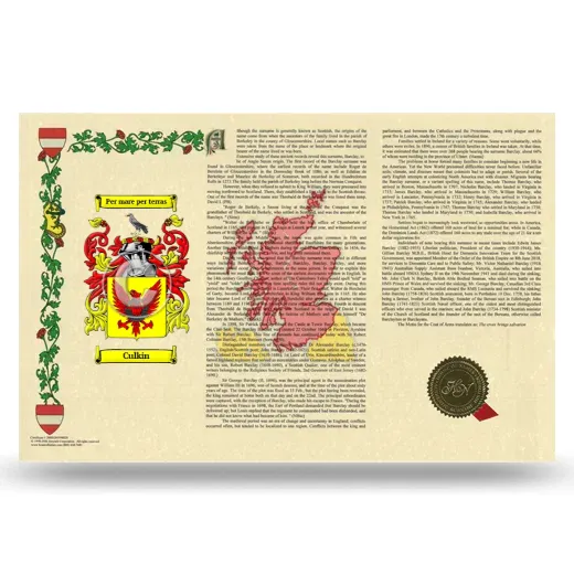 Culkin Armorial History Landscape Style