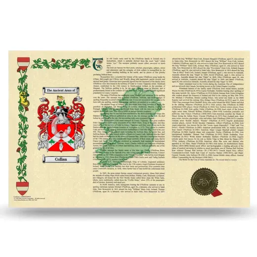 Cullan Armorial History Landscape Style