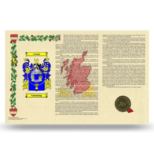Cumming Armorial History Landscape Style
