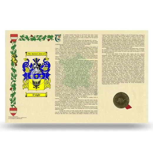 D'aigle Armorial History Landscape Style