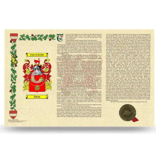 Dacre Armorial History Landscape Style