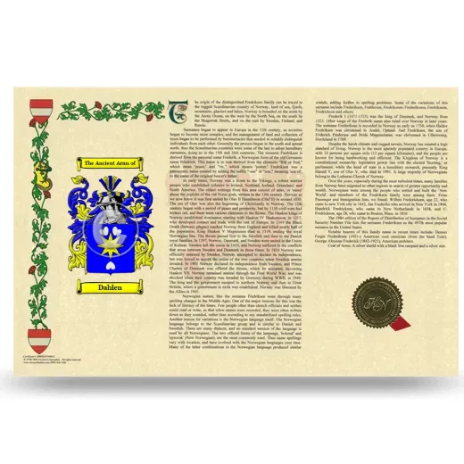Dahlen Armorial History Landscape Style