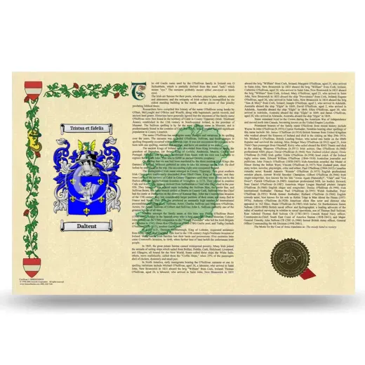 Daltent Armorial History Landscape Style