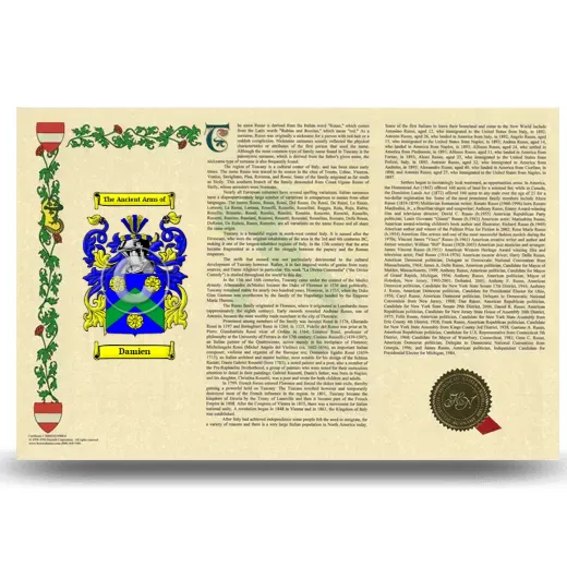 Damien Armorial History Landscape Style