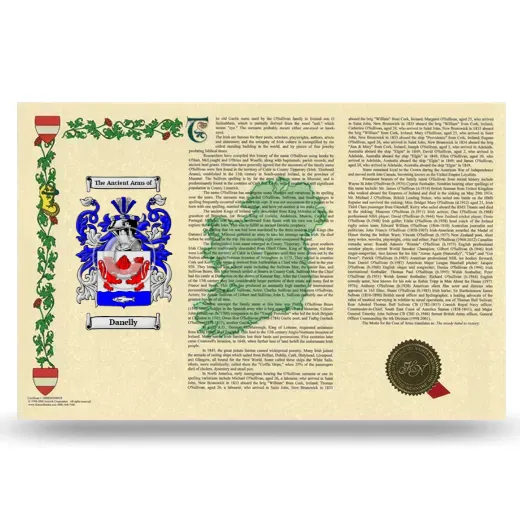 Danelly Armorial History Landscape Style