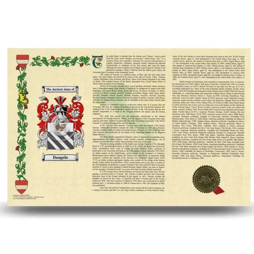 Dangelo Armorial History Landscape Style