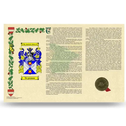 De guzman Armorial History Landscape Style