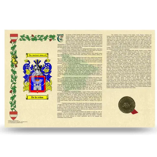 De la reina Armorial History Landscape Style
