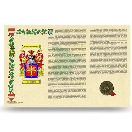 De la riva Armorial History Landscape Style