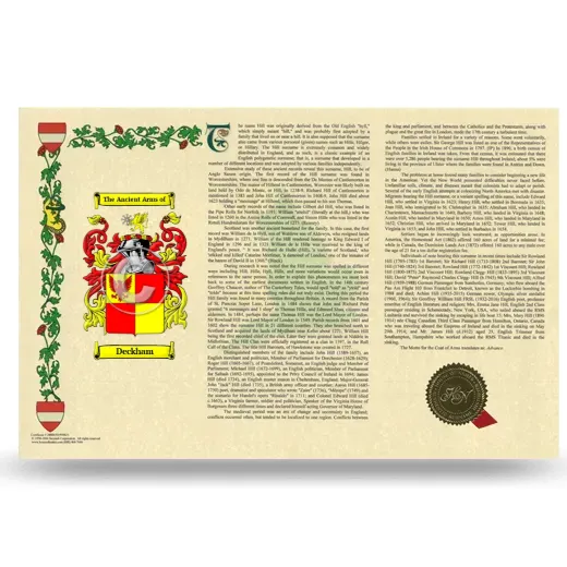 Deckham Armorial History Landscape Style