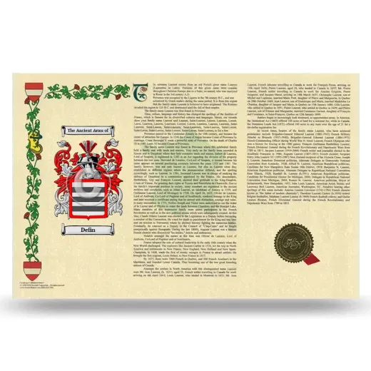 Defin Armorial History Landscape Style
