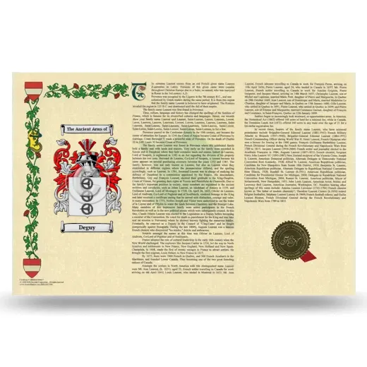 Deguy Armorial History Landscape Style