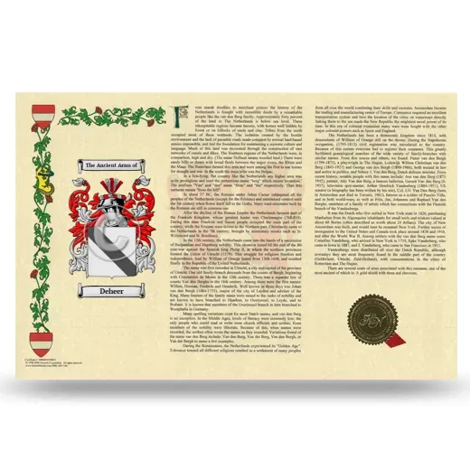 Deheer Armorial History Landscape Style