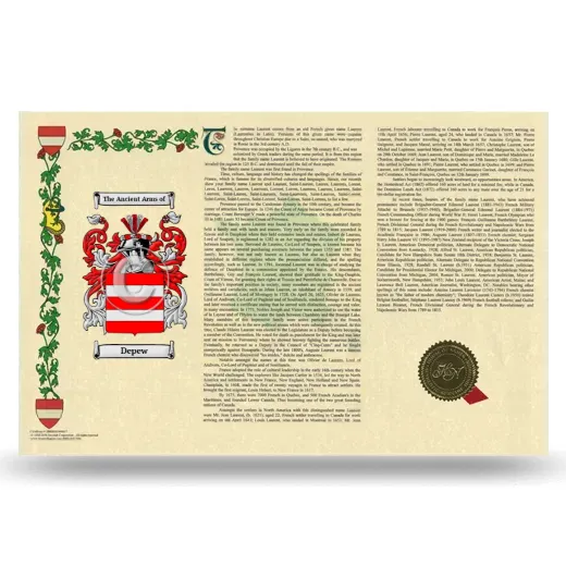 Depew Armorial History Landscape Style