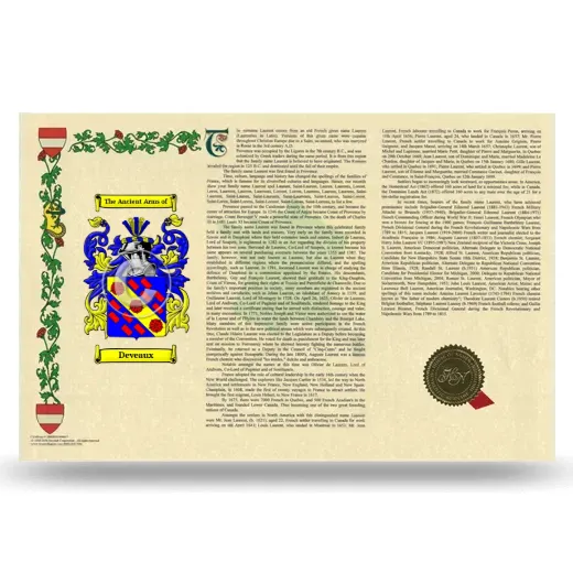 Deveaux Armorial History Landscape Style
