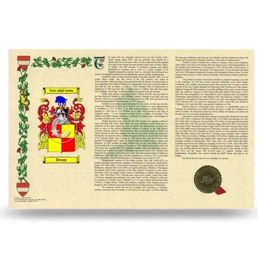 Dever Armorial History Landscape Style