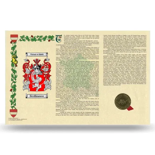 Devilleneuve Armorial History Landscape Style