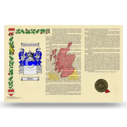 Dewer Armorial History Landscape Style