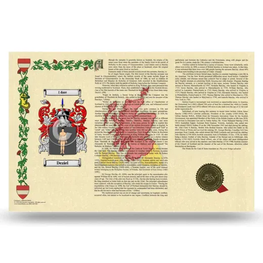 Deziel Armorial History Landscape Style