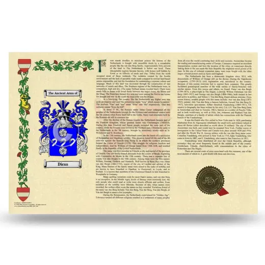 Dicus Armorial History Landscape Style