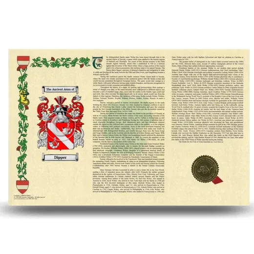 Dipper Armorial History Landscape Style