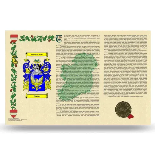 Doine Armorial History Landscape Style