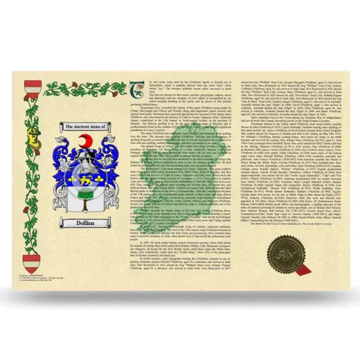 Dollins Armorial History Landscape Style