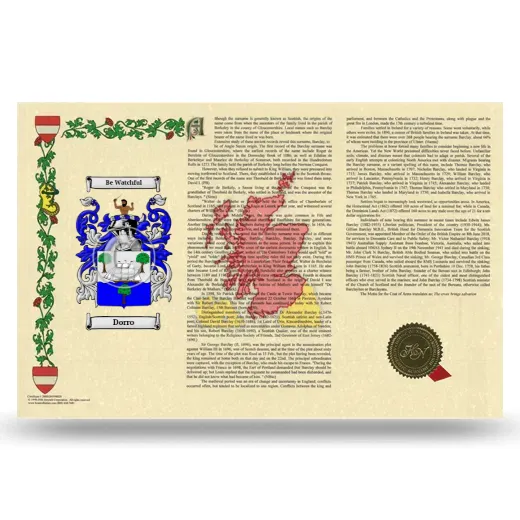 Dorro Armorial History Landscape Style