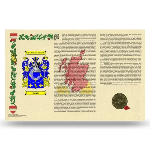 Douie Armorial History Landscape Style