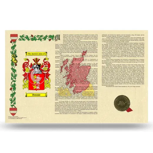 Downie Armorial History Landscape Style