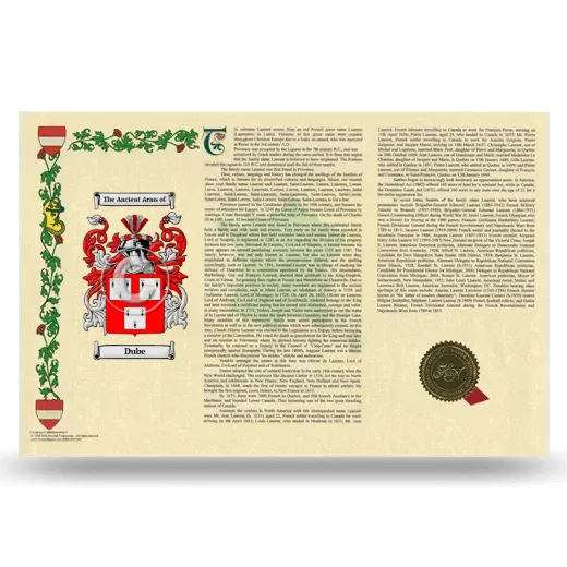 Dube Armorial History Landscape Style