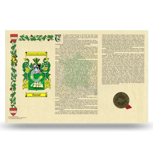Durand Armorial History Landscape Style