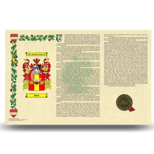 Dure Armorial History Landscape Style