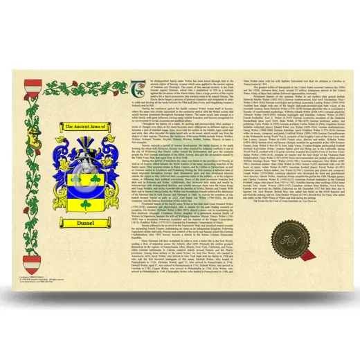 Dussel Armorial History Landscape Style