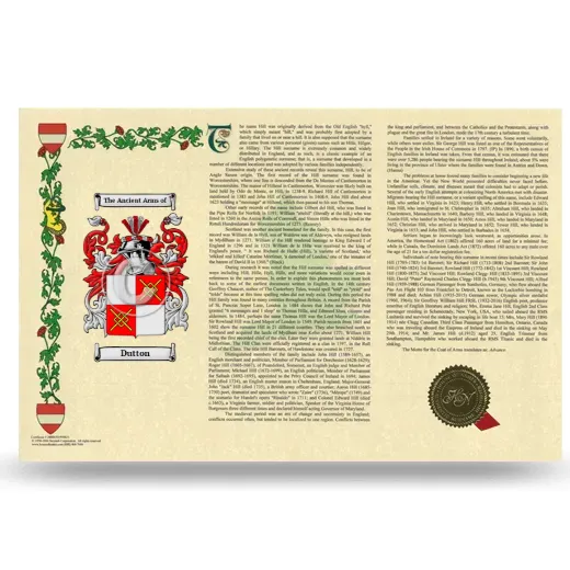 Dutton Armorial History Landscape Style