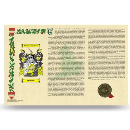 Dymock Armorial History Landscape Style
