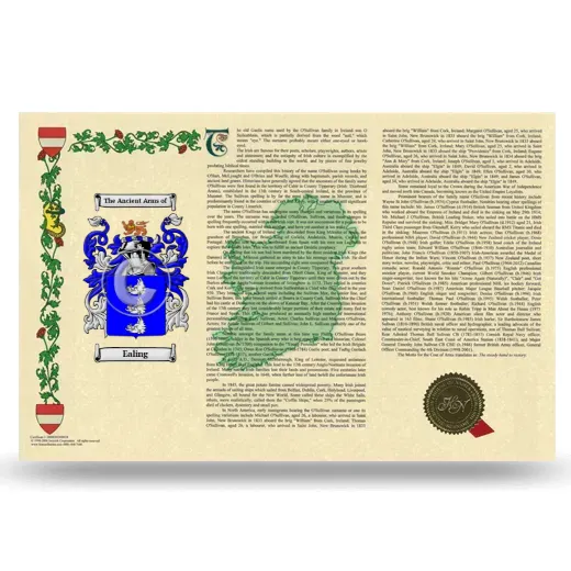 Ealing Armorial History Landscape Style
