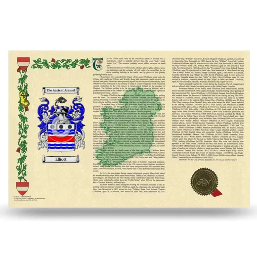 Elliott Armorial History Landscape Style