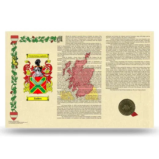 Endres Armorial History Landscape Style