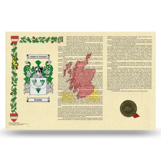 Erwine Armorial History Landscape Style