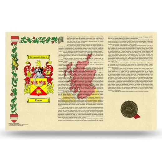Esson Armorial History Landscape Style