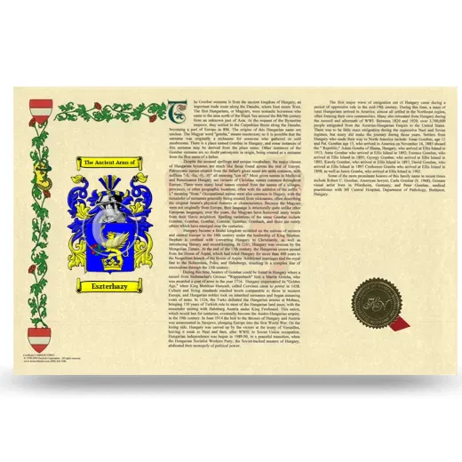 Eszterhazy Armorial History Landscape Style