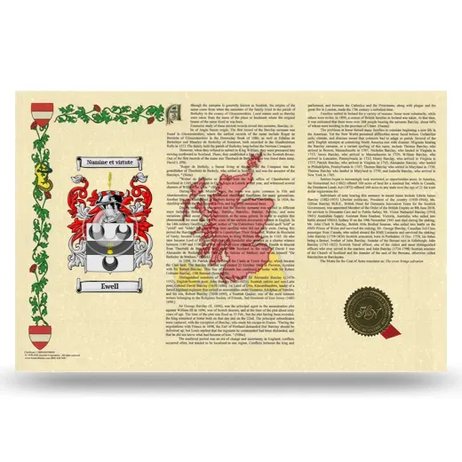 Ewell Armorial History Landscape Style