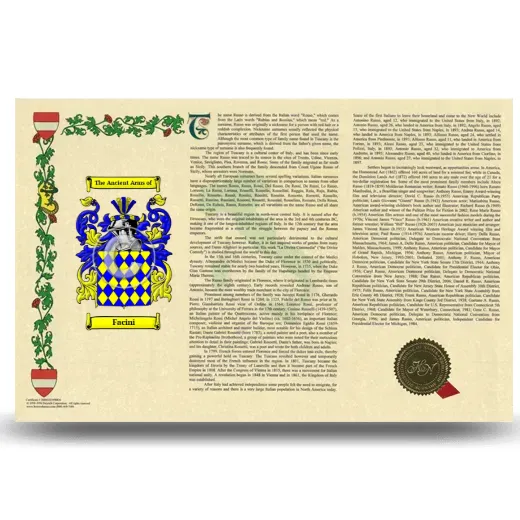 Facini Armorial History Landscape Style