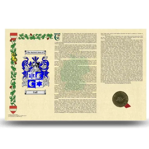 Faff Armorial History Landscape Style