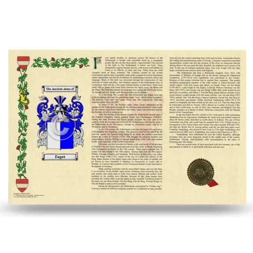 Faget Armorial History Landscape Style