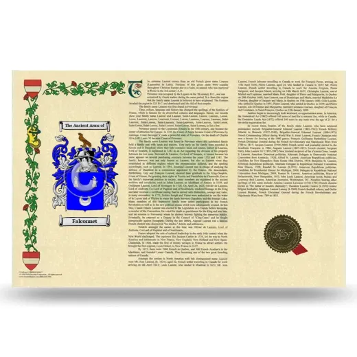 Falconnet Armorial History Landscape Style
