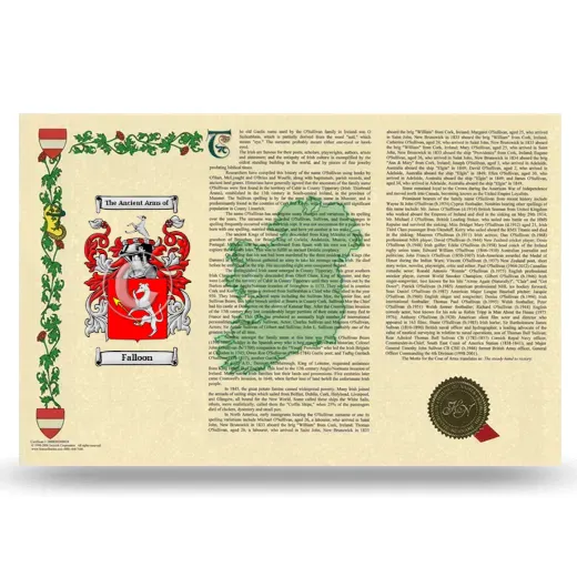 Falloon Armorial History Landscape Style