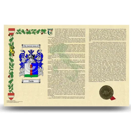 Faria Armorial History Landscape Style