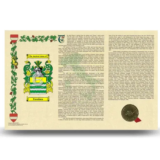Favalora Armorial History Landscape Style